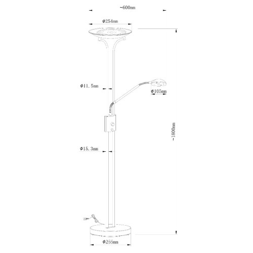 Торшер Arte Lamp Duetto A4329PN-2PB