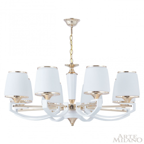 Подвесная люстра Arte Milano Florentia-2457 302457/8 Wh/Gd