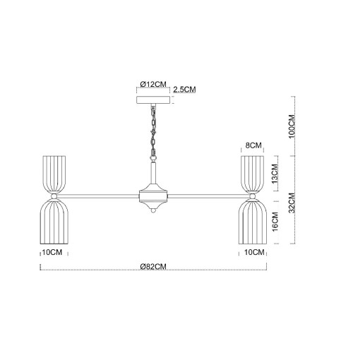 Подвесная люстра Arte Lamp Charm A1623LM-16GO