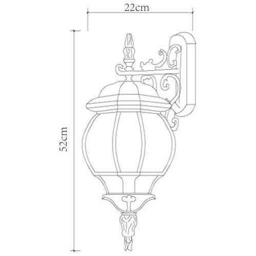 Уличный настенный светильник Arte Lamp Atlanta A1042AL-1BG