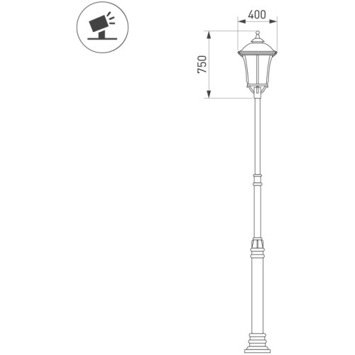 Уличный светильник Arlight OXOR-GRADUA-O-400x750-35W Day4000 (BK, 120 deg, 230V) IP65 052390
