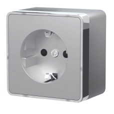 Розетка с заземлением Werkel Gallant серебряный W5071006 4690389167157