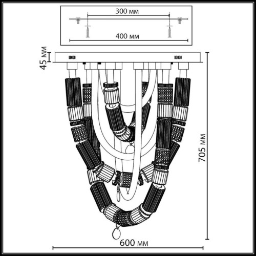 Потолочная люстра Odeon Light L-Vision Collier 5456/80CL