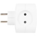 Разветвитель электрический ЭРА SP-4-3USBAC-W на 4 розетки + 3 USB A+C со шторками 10А белый Б0069083