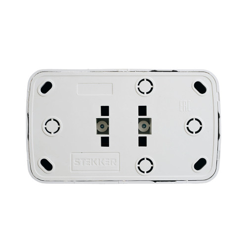 Розетка накладная 2-местная Stekker Basic PST10-502-20 50075