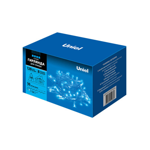 Уличная светодиодная гирлянда Uniel (07926) синий ULD-S1000-120/DWA Blue IP67
