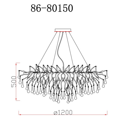 Подвесная люстра Garda Decor 86-80150