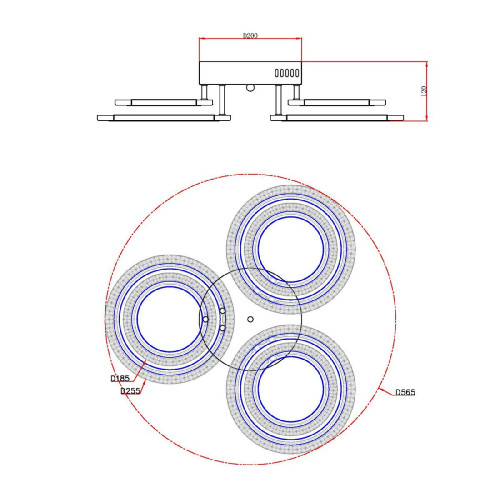 Потолочная люстра Escada Ice 10215/6LED Потолочная люстра Escada Ice 10215/6LED