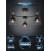 Люстра на штанге Seven Fires Olban SF3389/3C-BK-WD