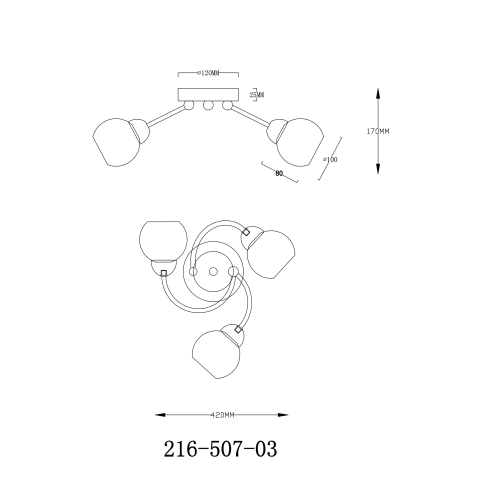 Потолочная люстра Velante 216-507-03