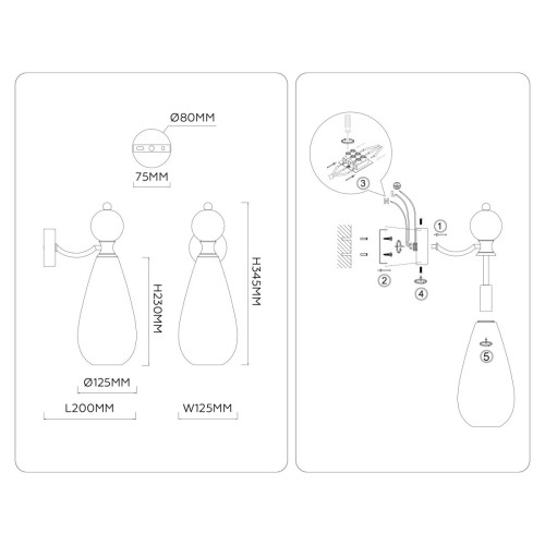 Бра Ambrella Light High Light Ceramo Modern LH53294