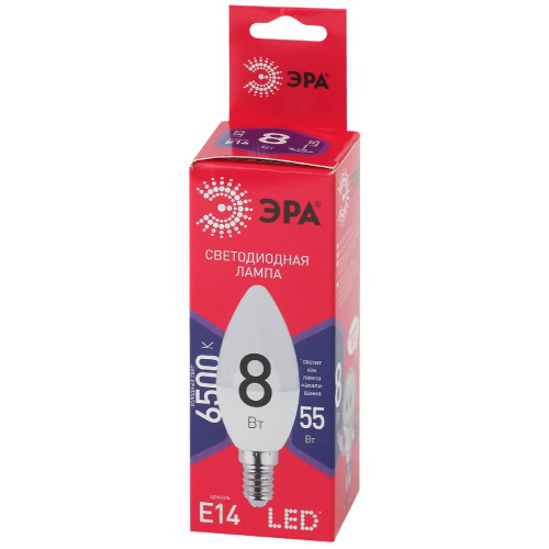 Лампа светодиодная Эра E14 8W 6500K LED B35-8W-865-E14 R Б0045341