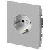 Розетка Эра Arktik 16-2101-03 с заземлением 2P+E Schuko 16А-250В алюминий Б0070416