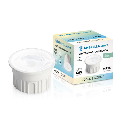 Светодиодный модуль Ambrella Light Bulbing LED MR16-PR 12W IC 4000K 220-240V 38° 212302