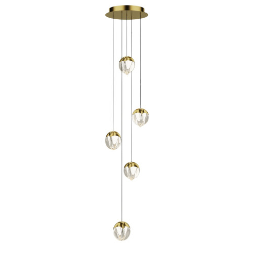 Подвесной светильник Delight Collection MD24001033-5A gold/clear Подвесной светильник Delight Collection MD24001033-5A gold/clear