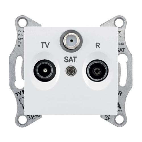 Розетка TV/R/SAT проходная Schneider Electric Sedna 8dB SDN3501221