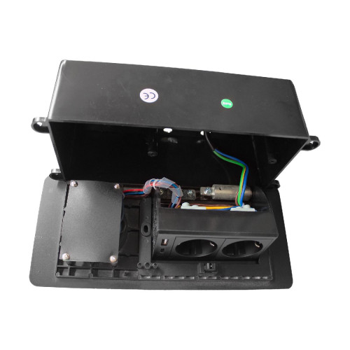 Блок розеток LK-DMS-741 (2 секции полуавтоматический 1 USB + 1 type-C беспроводная зарядка) Mebax 00-00002871