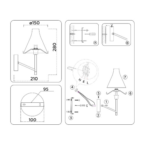 Бра Ambrella Light High Light Modern LH57127