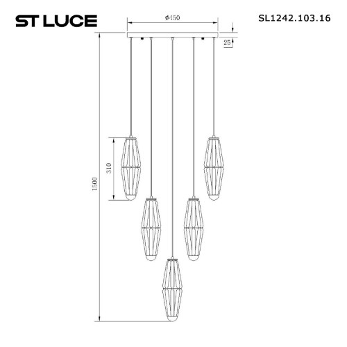 Подвесная люстра ST Luce Ciara SL1242.103.16