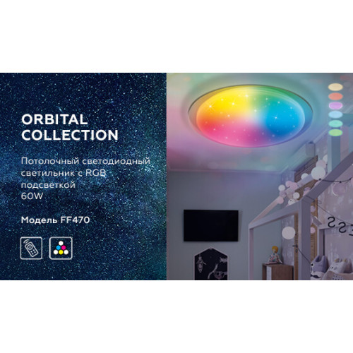 Потолочный светодиодный светильник Ambrella Light Orbital Dance FF470