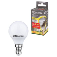 Лампа светодиодная диммируемая TDM Electric Е14 6W 3000K матовая SQ0340-0201