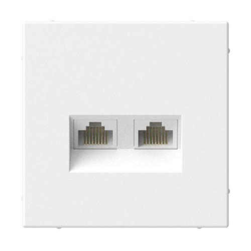 Розетка двойная компьютерная RJ45+RJ45, кат. 5е, механизм. Systeme Electric ArtGallery Лотос GAL001385