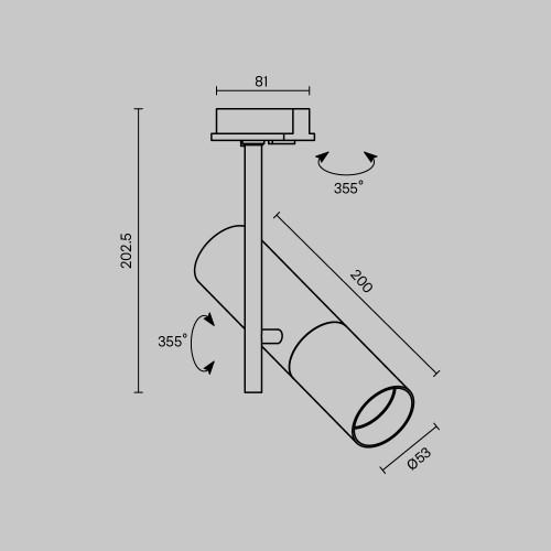 Трековый светильник Maytoni Elti TR005-1-GU10-BG