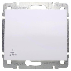 Выключатель кнопочный одноклавишный Legrand Galea Life 10A 250V IP44 белый 771023