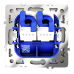 Розетка компьютерная двойная Voltum S70 VLS060204