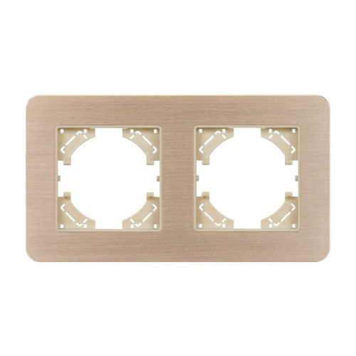 Рамка на 2 поста алюминиевая Arlight FRM-AKIRY-AL-2-GD 049726