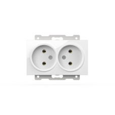 Розетка двухместная без заземления ELBI Zena Vega 609-015600-908