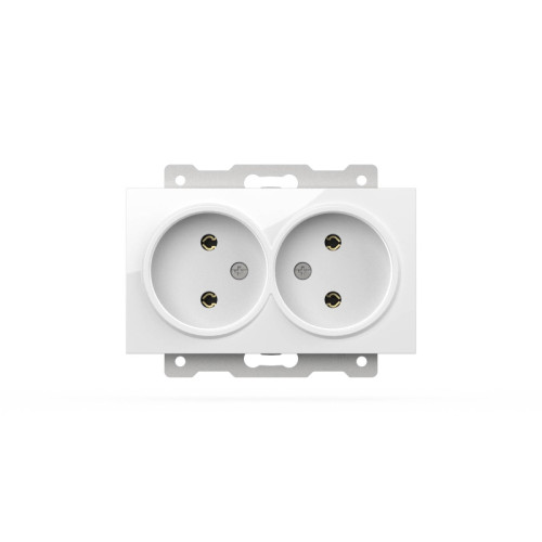 Розетка двухместная без заземления ELBI Zena Vega 609-015600-908