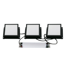 Встраиваемый светильник Uniel ULP-1010-20W/4000K IP54 GRILYATO OPAL BLACK KIT03 UL-00012836