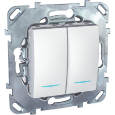 Переключатель двухклавишный с подсветкой Schneider Electric Unica MGU5.0303.18NZD