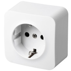 Розетка с заземлением со шторками накладной монтаж Jasmart FS 16А/250B FS5501W