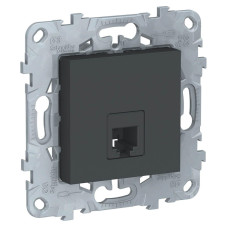 Розетка телефонная RJ11 одиночная 4 контакта Schneider Electric Unica New NU549254