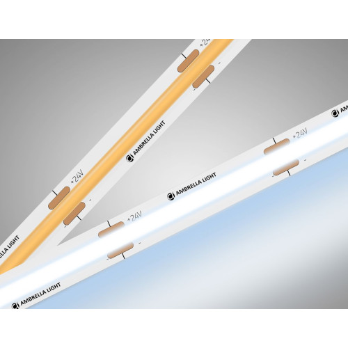 Светодиодная лента Ambrella Light Illumination COB 528Led/14W m/ 24V IP20 6500K/ 5m*10mm*2mm (2 конт.) GS4753