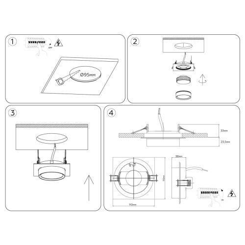 Встраиваемый светильник Ambrella Light Techno Spot IP Protect TN6739