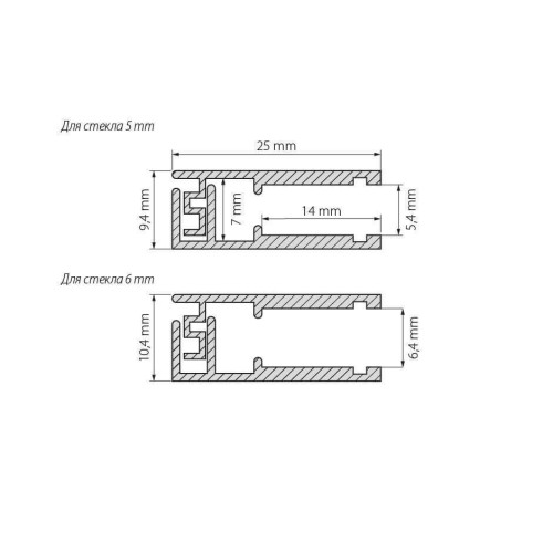 Профиль Arlight KLUS-GLASS-56-2000 ANOD 019193