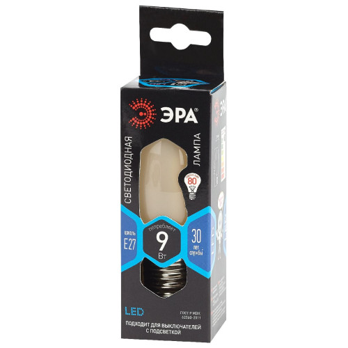 Лампа светодиодная Эра E27 9W 4000K F-LED B35-9w-840-E27 frost Б0046998