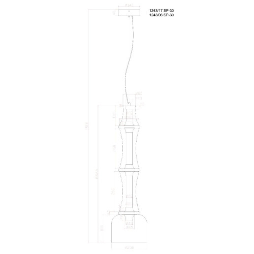 Подвесной светильник Divinare Volturn 1243/06 SP-30
