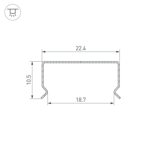 Профиль Arlight гибкий WPH-FLEX-2020-1000 (Сталь) 062625