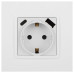 Розетка со шторками с USB type-A+C Эра Elegance 14-4108-01 Б0067736