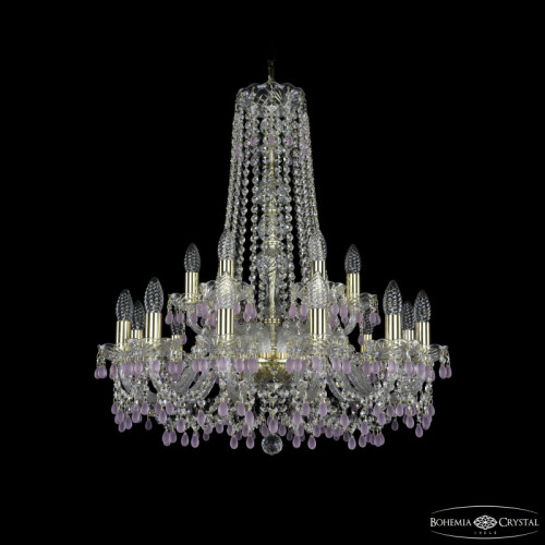 Подвесная люстра Bohemia Ivele Crystal 1410/12+6/240/h-74 G V7010
