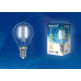 Лампа светодиодная филаментная (UL-00002207) Uniel E14 6W 4000K прозрачная LED-G45-6W/NW/E14/CL GLA01TR