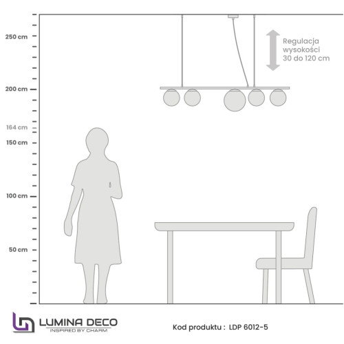 Подвесной светильник Lumina Deco Baristica LDP 6012-5 BK+WT