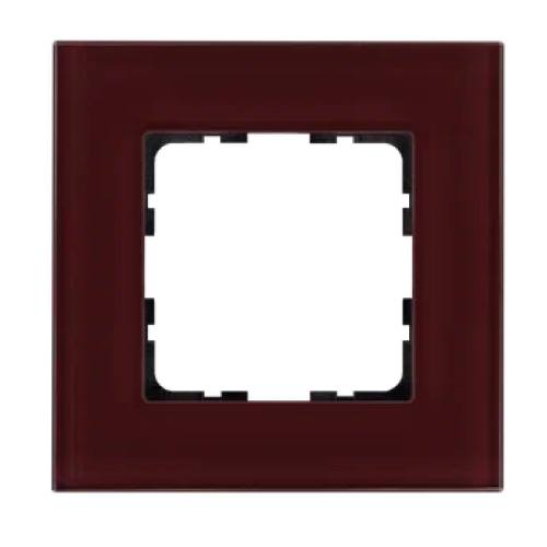 Рамка 1-постовая стекло цвет Гранатовый Jasmart G1001GH