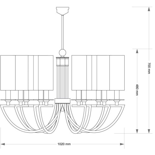 Люстра на штанге Kutek Lea LEA-ZW-10(BN/A)