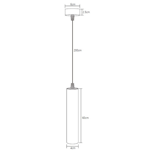 Подвесной точечный светильник Fiberli Tube460WN 12110204