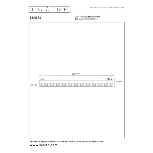 Трековый светильник Lucide Linial Xenia 55909/10/05